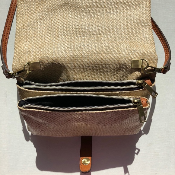 Woven Cross Body Clutch - Natural - Picture 4 of 5